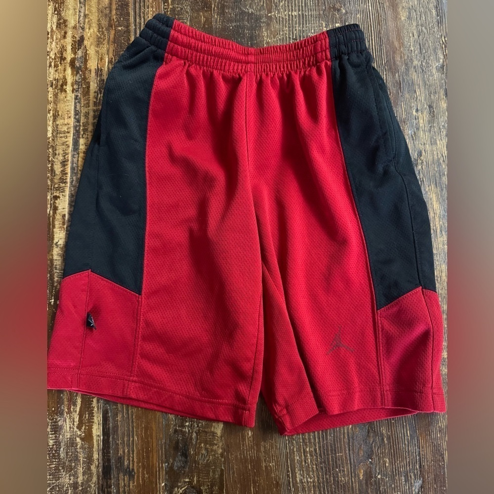 Jordan Red and Black Skorts with Dynamic Color-Blocking